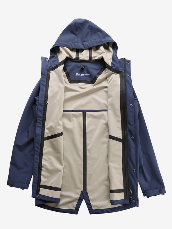 ALPINE PRO Мъжко непромокаемо палто с мембрана ptx ALPINE PRO PERFET синьо