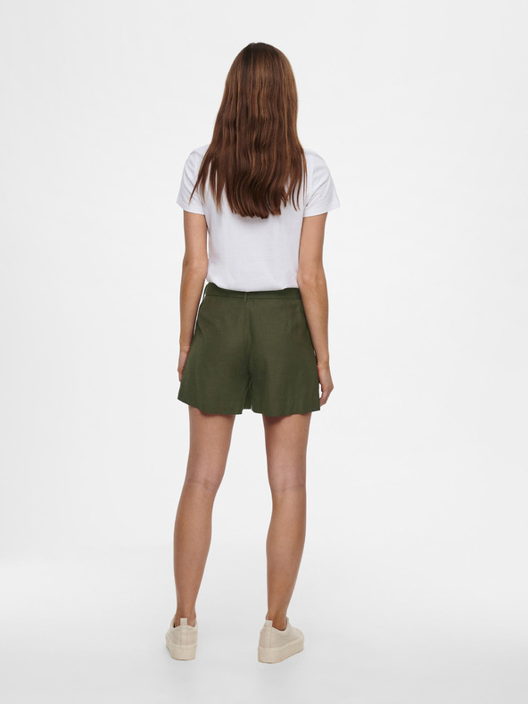 ONLY Къси панталони в цвят каки с вратовръзка ONLY Viva