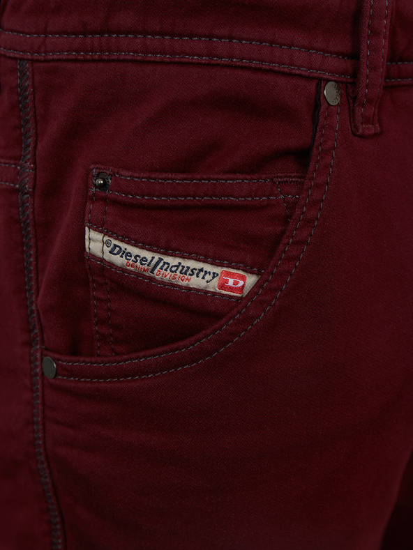 Diesel Мъжки дънки Diesel Krooley в цвят бордо
