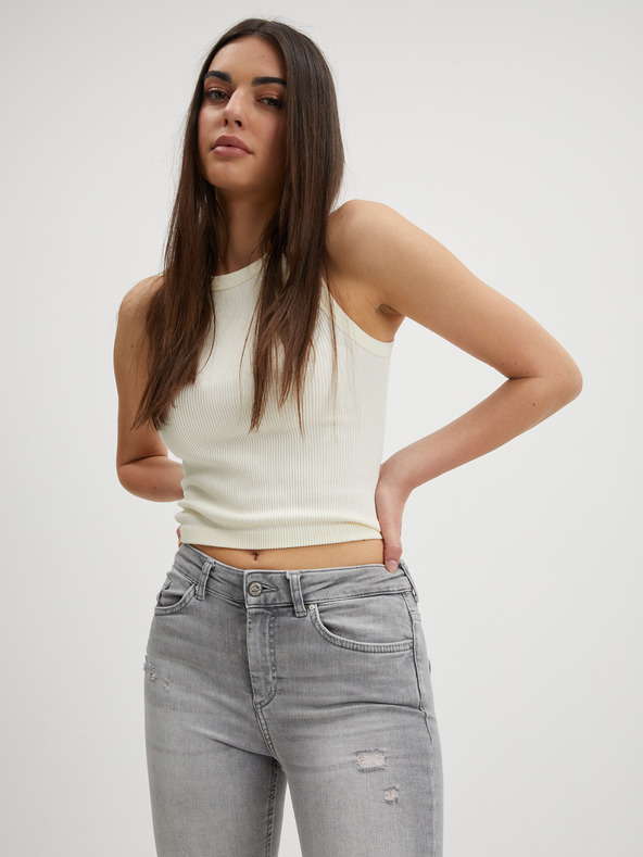 ONLY Светлосиви дамски скъсани дънки ONLY Blush