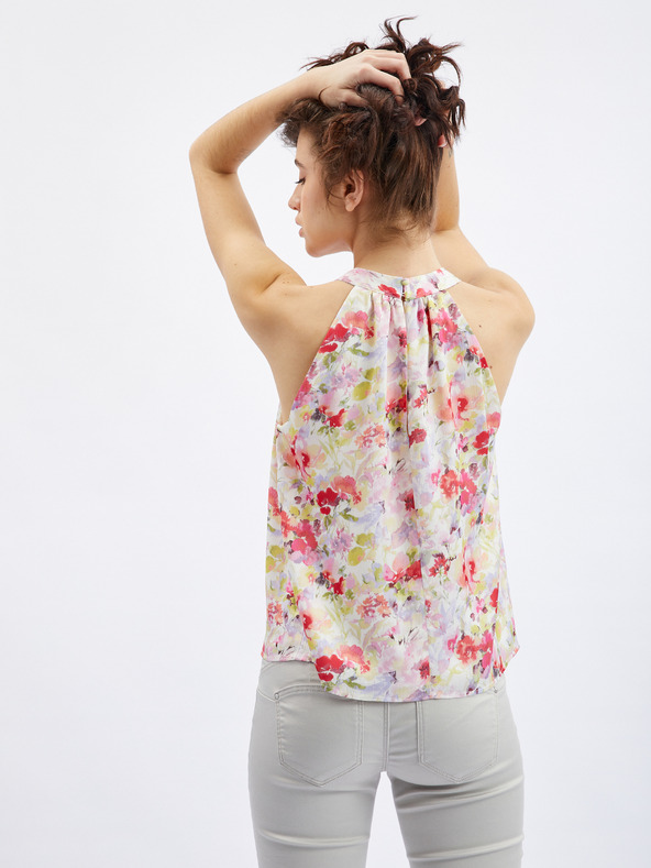 Orsay Розово-кремава дамска блуза на цветя ORSAY