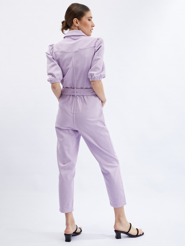 Orsay Лилав дамски дънков гащеризон ORSAY