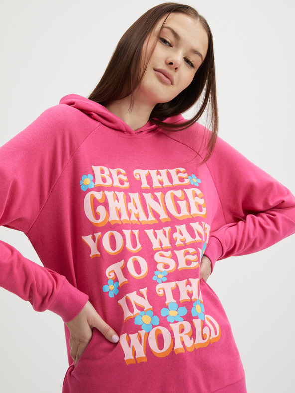 Noisy May Тъмнорозова дамска качулка Noisy May Milly