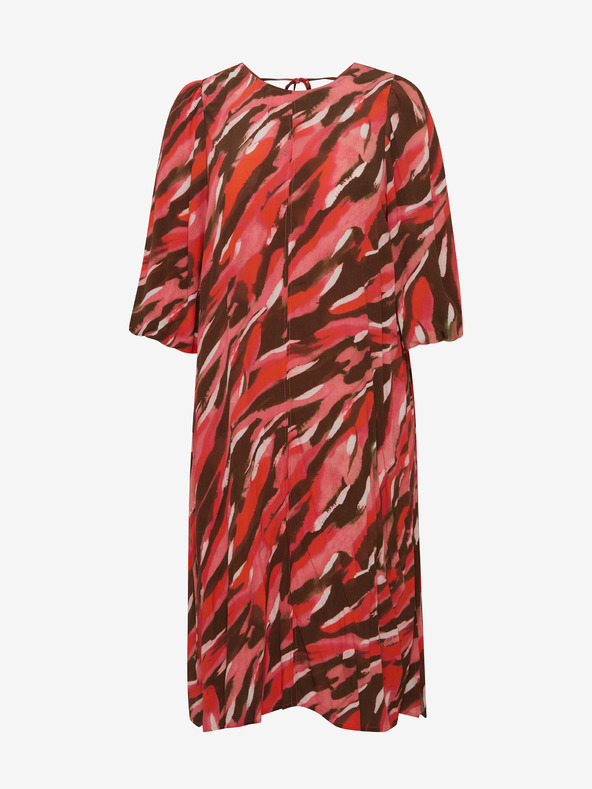 Fransa Кафява и червена дамска шарена макси рокля Fransa