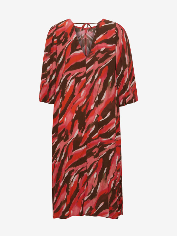 Fransa Кафява и червена дамска шарена макси рокля Fransa