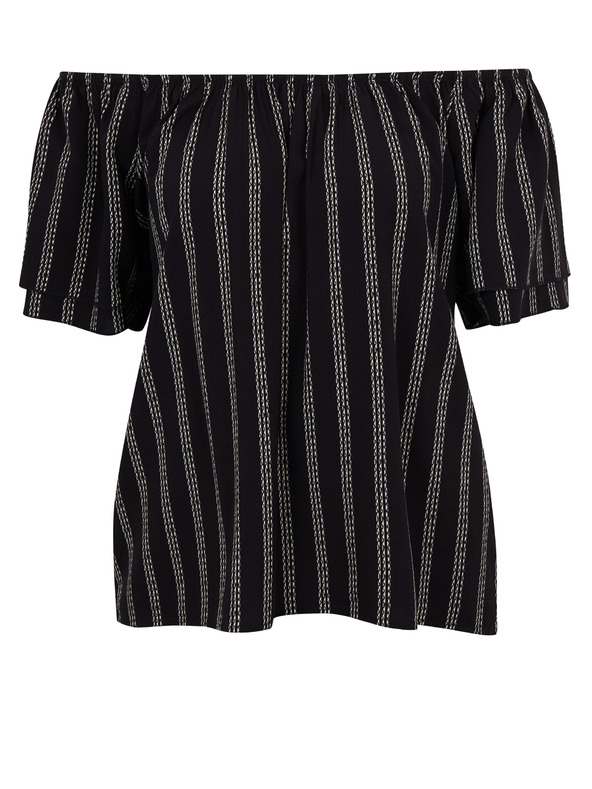 Orsay Черна дамска блуза на райе ORSAY