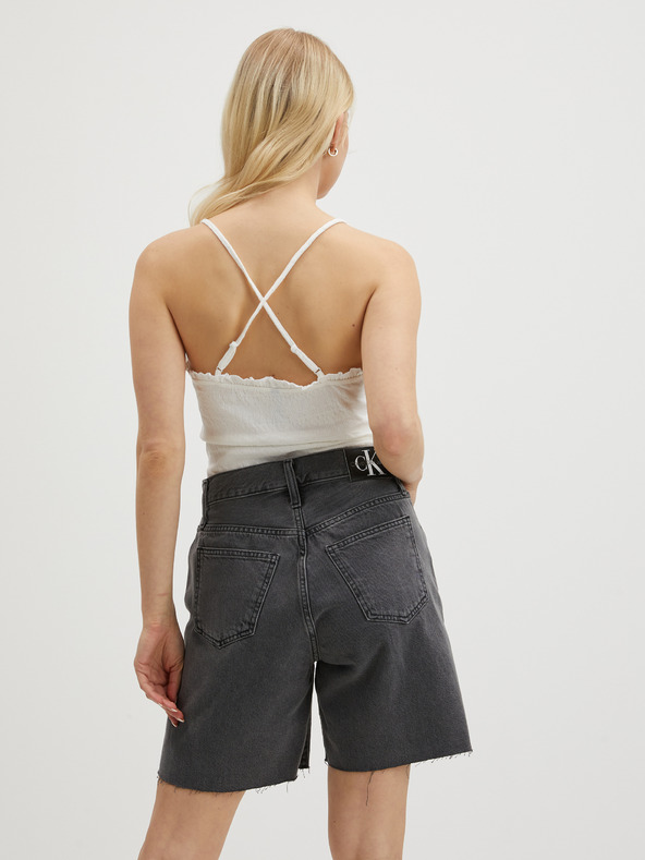 Pieces Бяло дамско боди Pieces Leaf