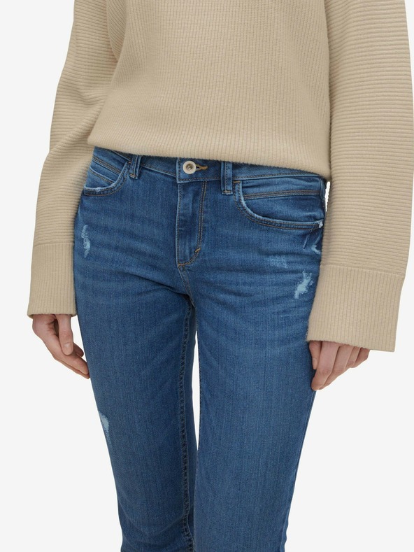 Tom Tailor Сини дамски дънки с изрязани краища и разкъсан ефект Tom Tailor