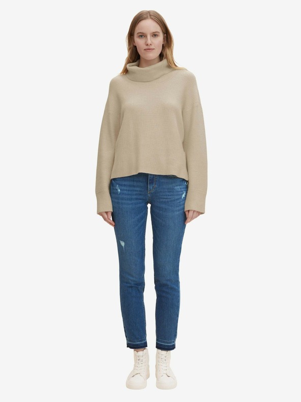 Tom Tailor Сини дамски дънки с изрязани краища и разкъсан ефект Tom Tailor