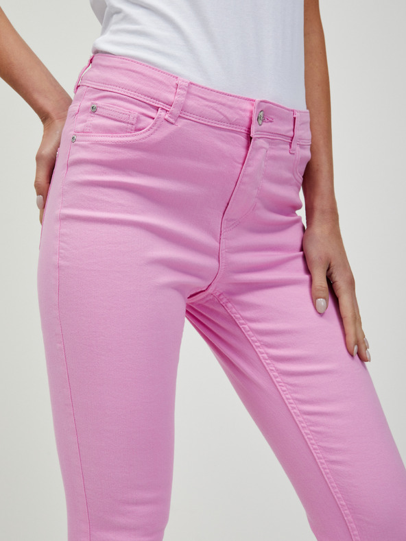 Orsay Розови къси slim fit дънки ORSAY