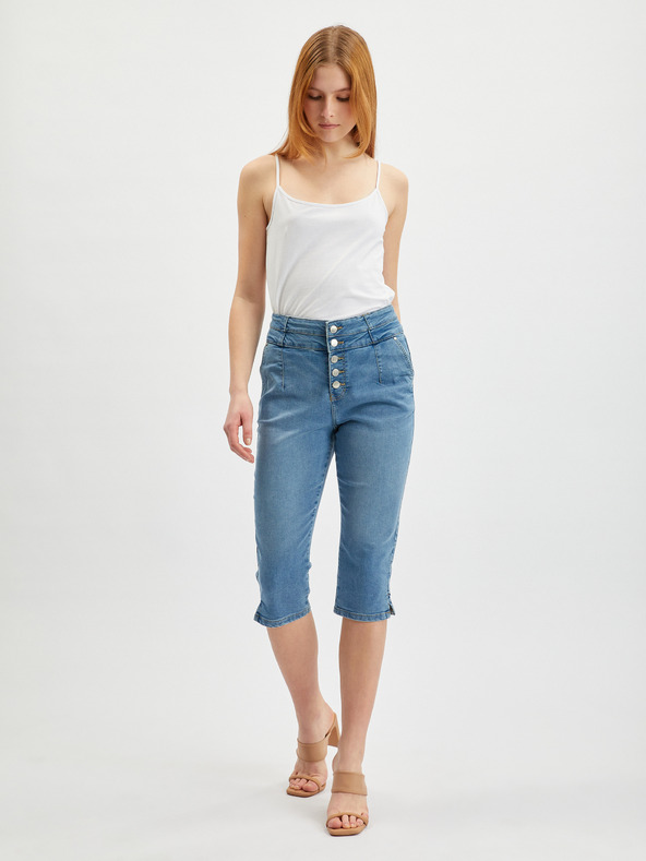 Orsay Сини дамски скъсени slim fit дънки ORSAY
