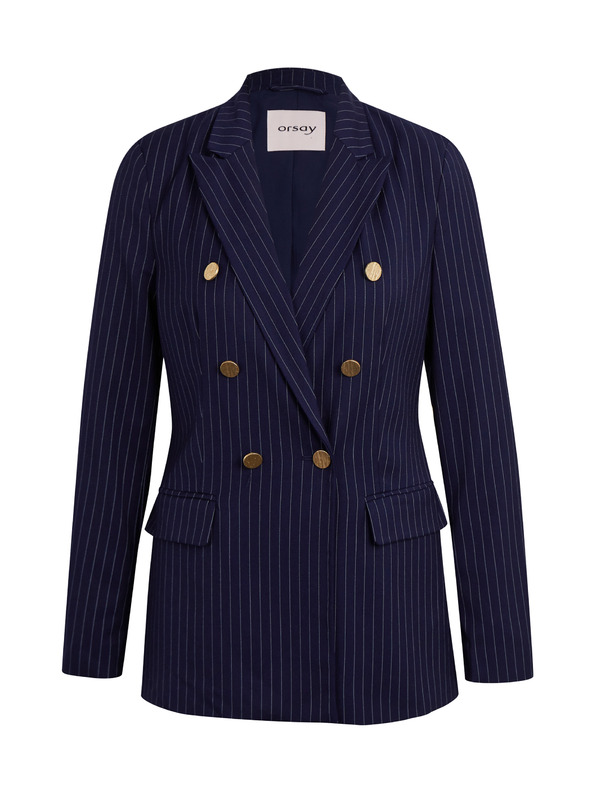 Orsay Тъмносиньо дамско сако на райе ORSAY