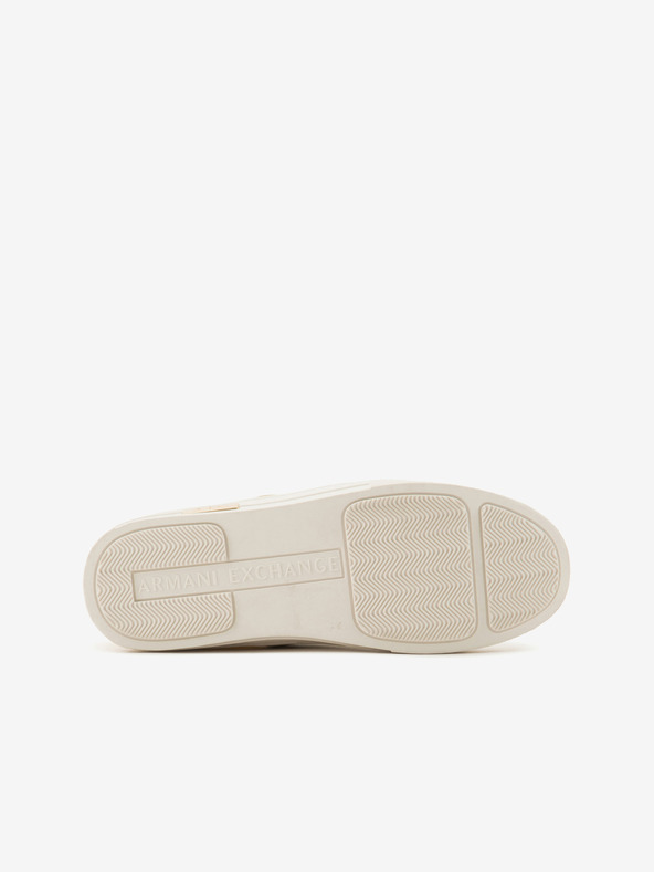Armani Exchange Дамски маратонки в златисто и кремаво Armani Exchange