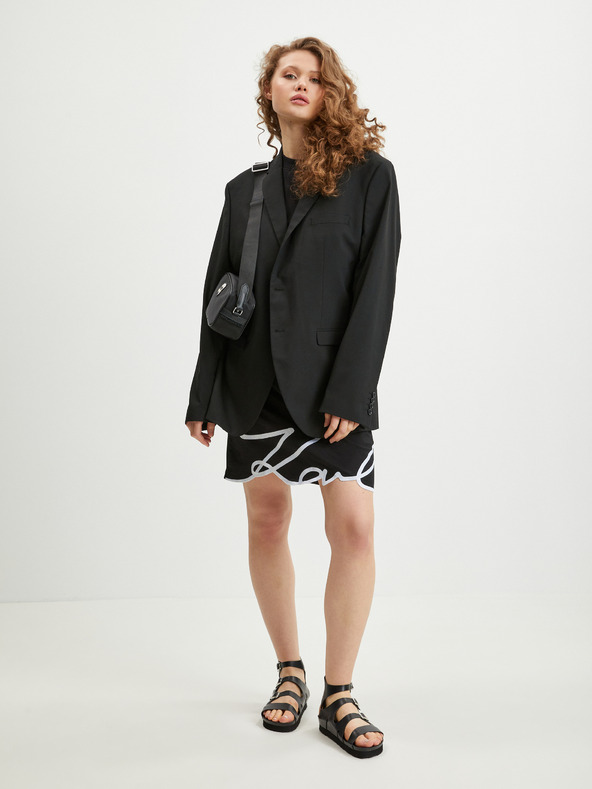 Karl Lagerfeld Черна дамска рокля KARL LAGERFELD