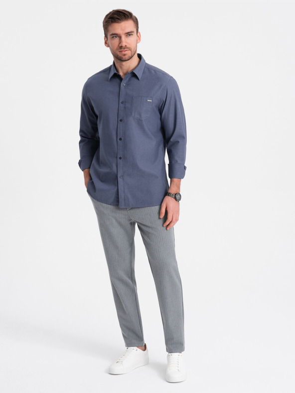 Ombre Clothing Сиви мъжки панталони Chino Ombre Облекло