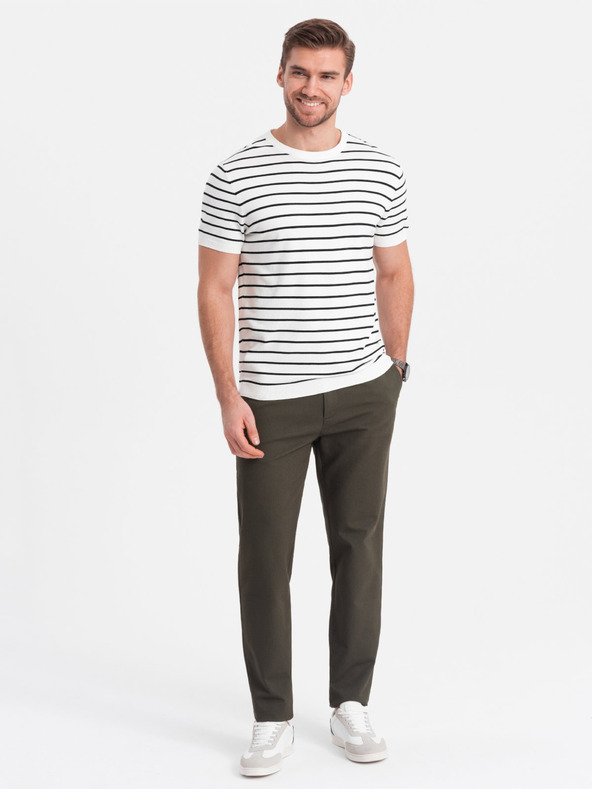 Ombre Clothing Мъжки панталони чино в цвят каки Ombre Clothing