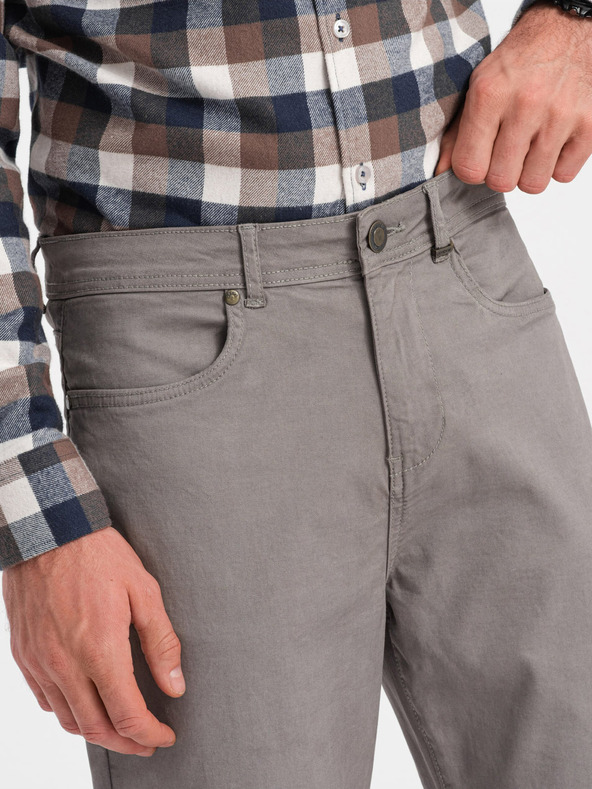 Ombre Clothing Сиви мъжки панталони Chino Ombre Облекло