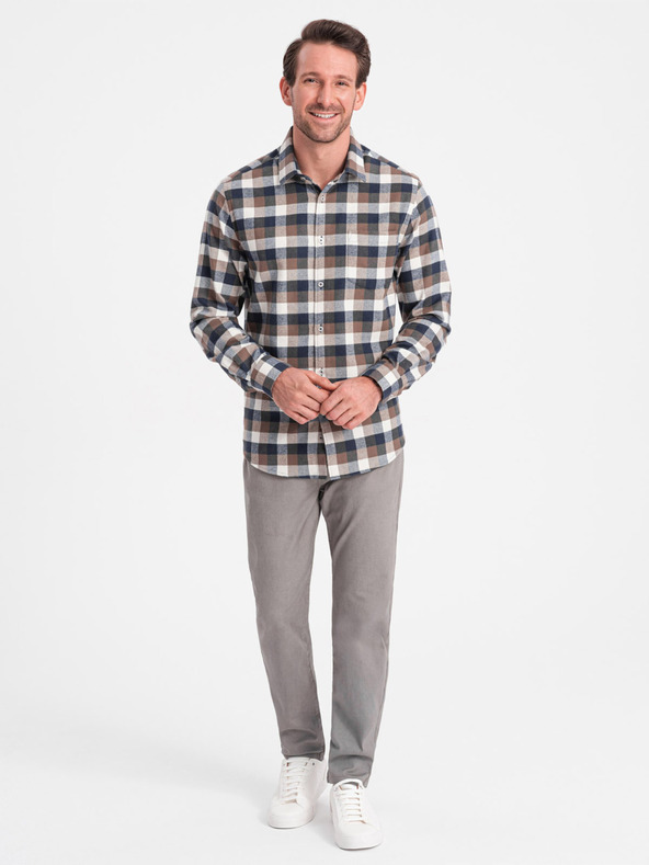 Ombre Clothing Сиви мъжки панталони Chino Ombre Облекло