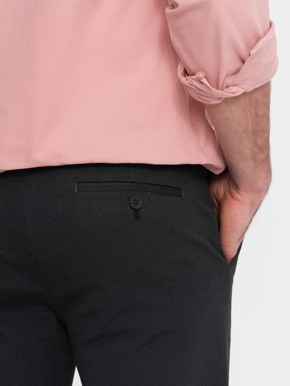 Ombre Clothing Тъмно сиви мъжки панталони чино Ombre Clothing