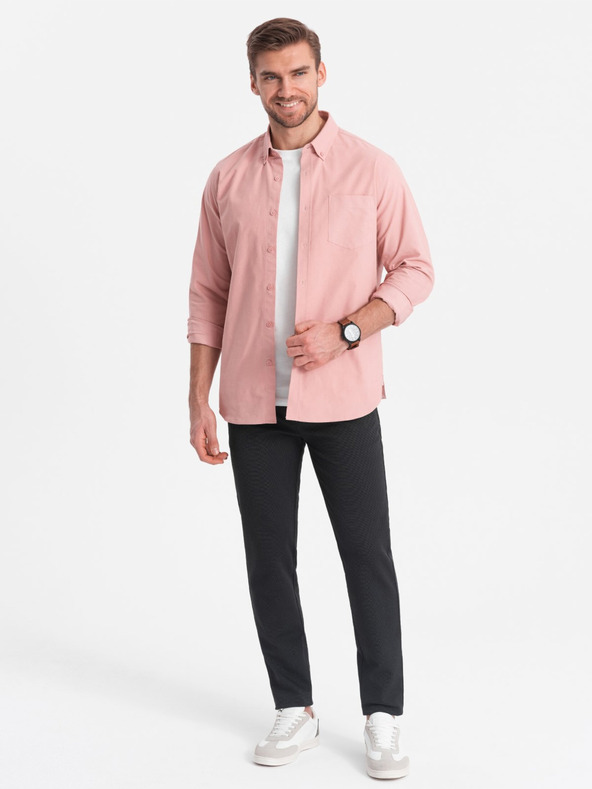 Ombre Clothing Тъмно сиви мъжки панталони чино Ombre Clothing