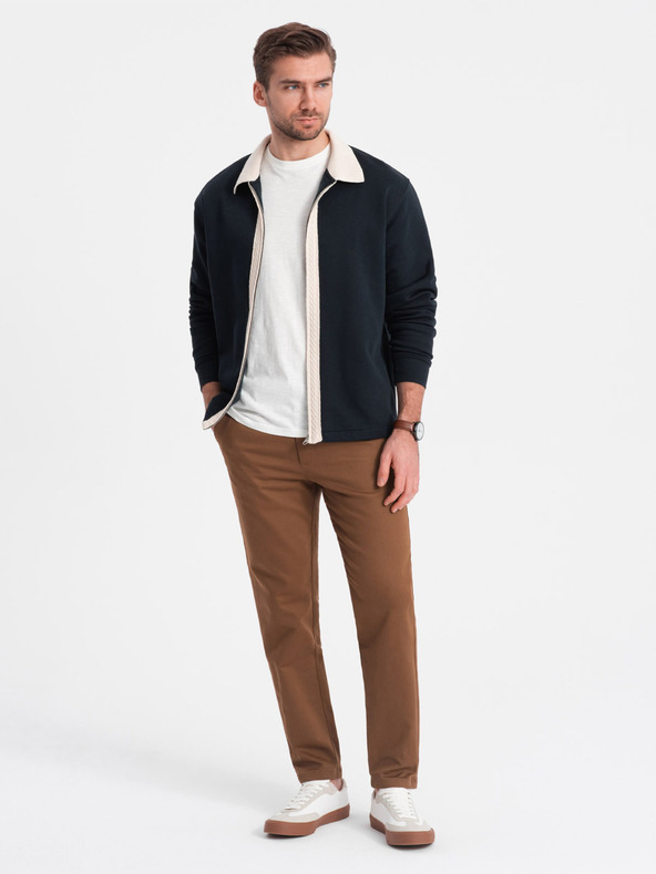 Ombre Clothing Кафяви мъжки панталони Chino Ombre Облекло