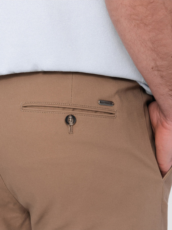 Ombre Clothing Светлокафяв мъжки слим фит панталон Chino Ombre Clothing