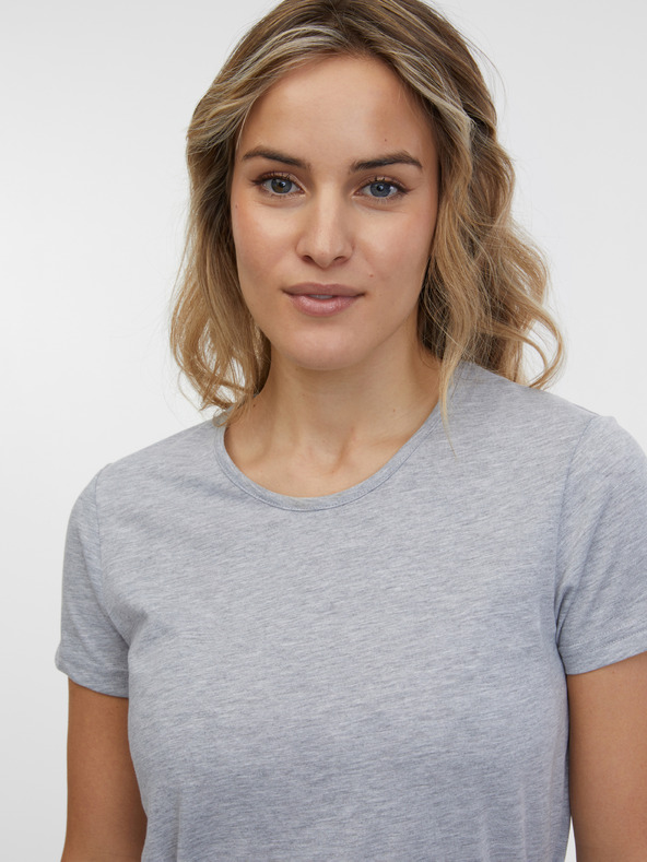 Sam 73 Светлосива дамска миди рокля на райета SAM 73 Estela