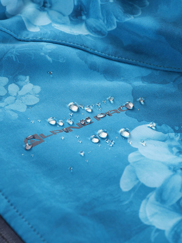 ALPINE PRO Синьо шарено дамско софтшел яке ALPINE PRO HOORA