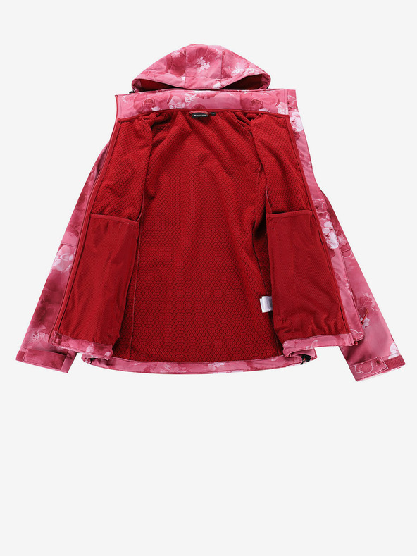 ALPINE PRO Червено шарено дамско софтшел яке ALPINE PRO HOORA