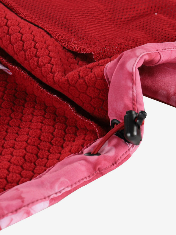 ALPINE PRO Червено шарено дамско софтшел яке ALPINE PRO HOORA