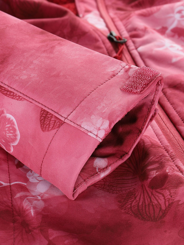 ALPINE PRO Червено шарено дамско софтшел яке ALPINE PRO HOORA