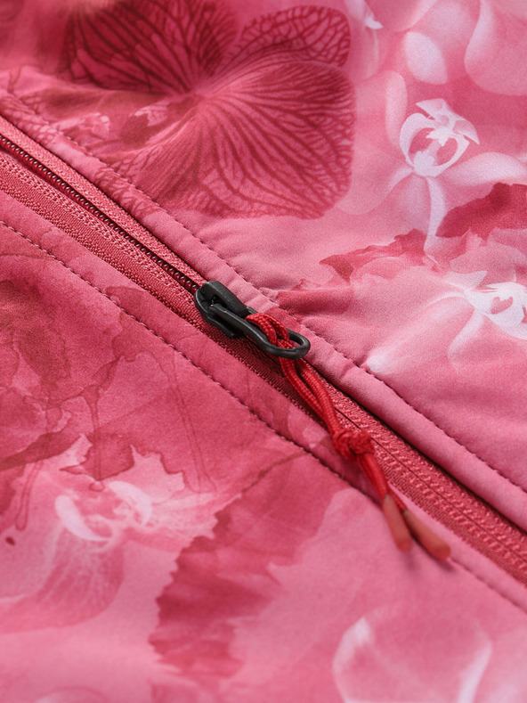 ALPINE PRO Червено шарено дамско софтшел яке ALPINE PRO HOORA