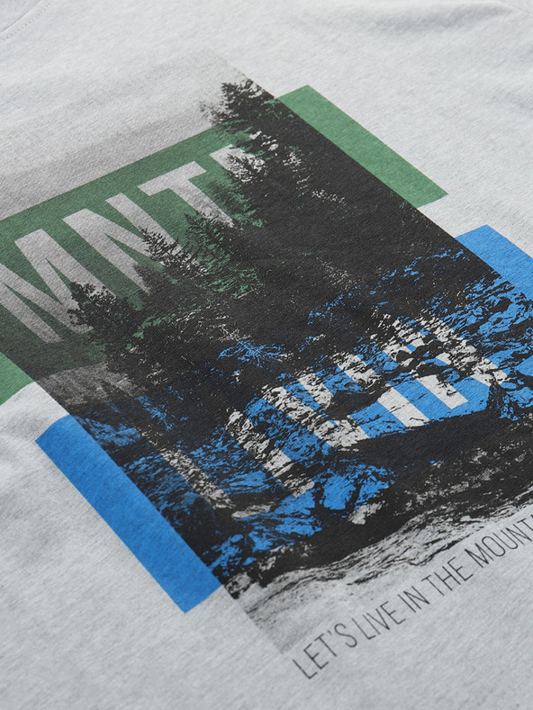 ALPINE PRO Сива мъжка тениска ALPINE PRO Nord