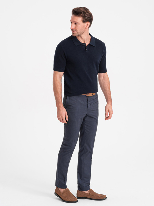 Ombre Clothing Тъмносиня мъжка поло риза Ombre Clothing