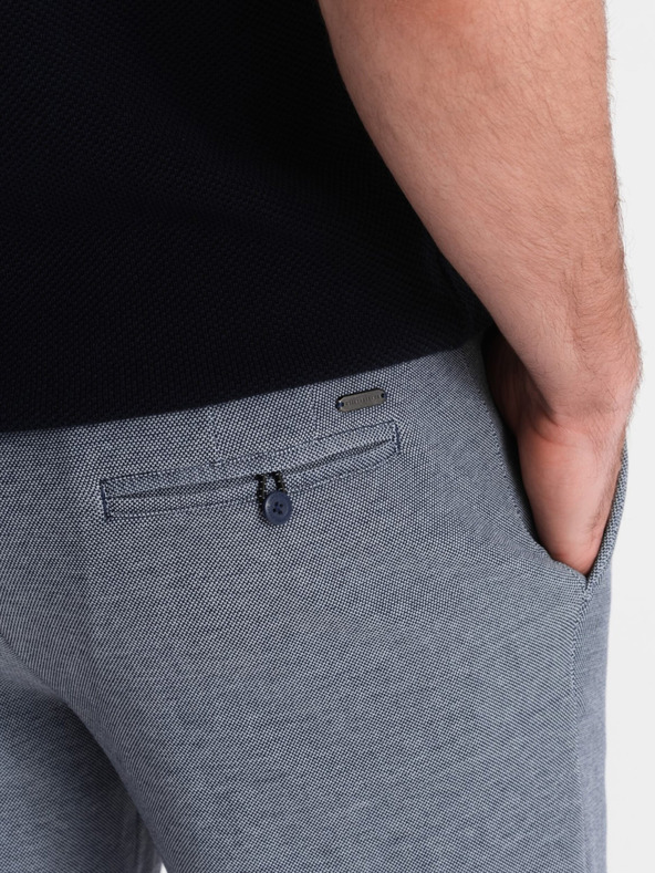 Ombre Clothing Тъмно сини мъжки къси панталони от деним Ombre Clothing