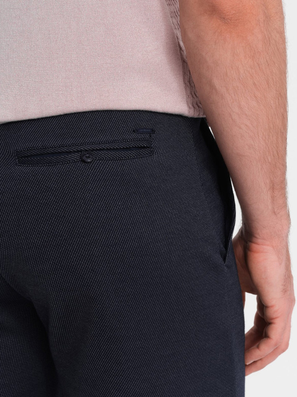 Ombre Clothing Тъмно сини мъжки къси панталони с джобове Ombre Clothing