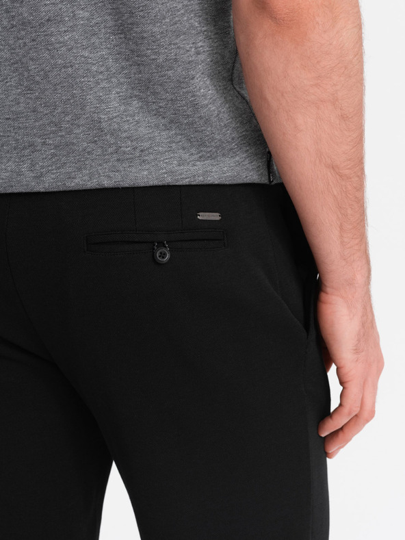 Ombre Clothing Черни мъжки къси панталони Ombre Clothing