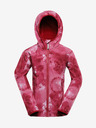 ALPINE PRO Червено детско шарено софтшел яке ALPINE PRO HOORO
