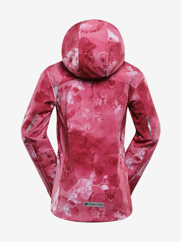 ALPINE PRO Червено детско шарено софтшел яке ALPINE PRO HOORO