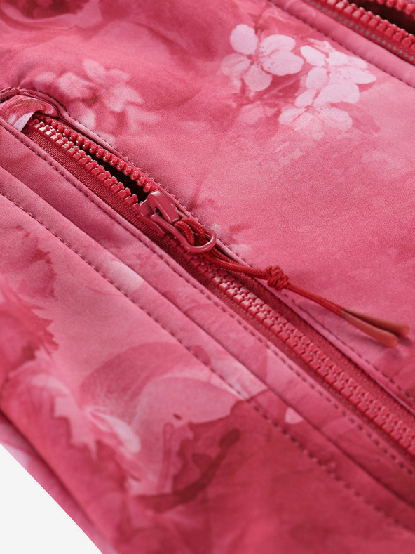 ALPINE PRO Червено детско шарено софтшел яке ALPINE PRO HOORO