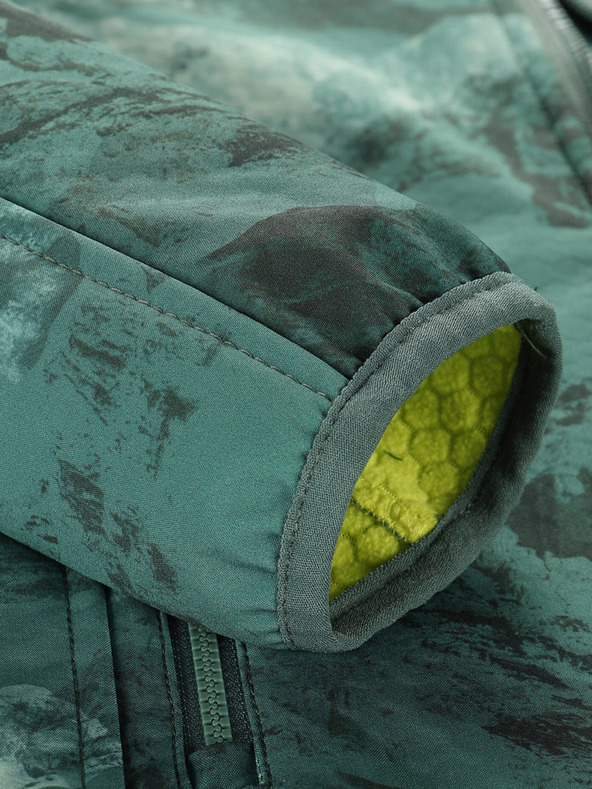 ALPINE PRO Зелено детско шарено софтшел яке ALPINE PRO HOORO