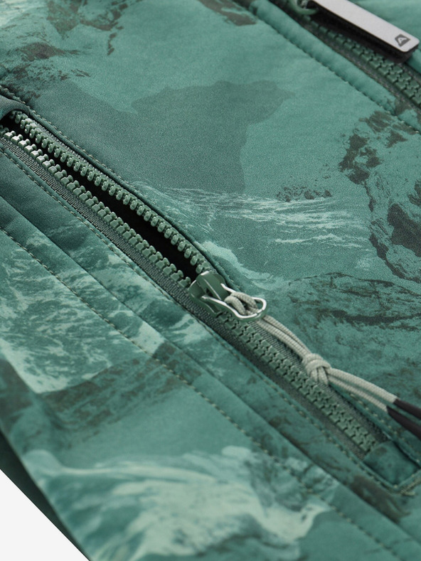 ALPINE PRO Зелено детско шарено софтшел яке ALPINE PRO HOORO