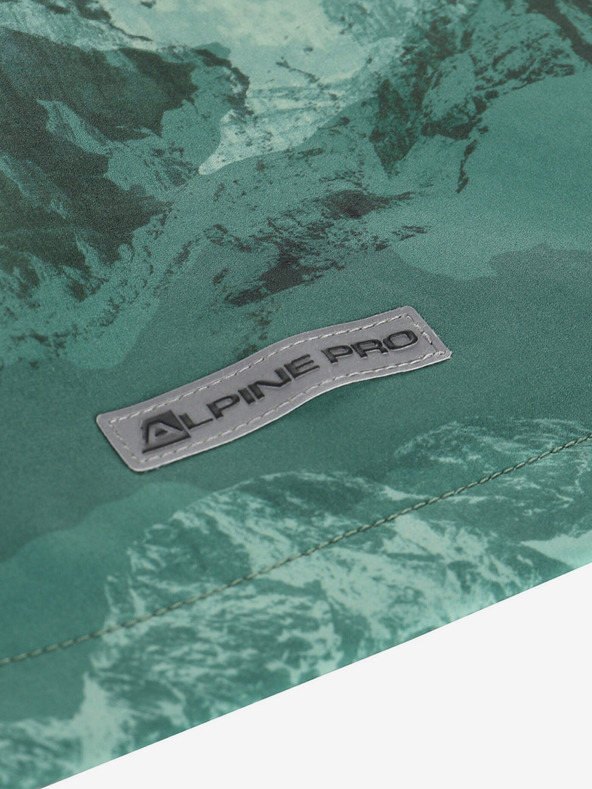 ALPINE PRO Зелено детско шарено софтшел яке ALPINE PRO HOORO