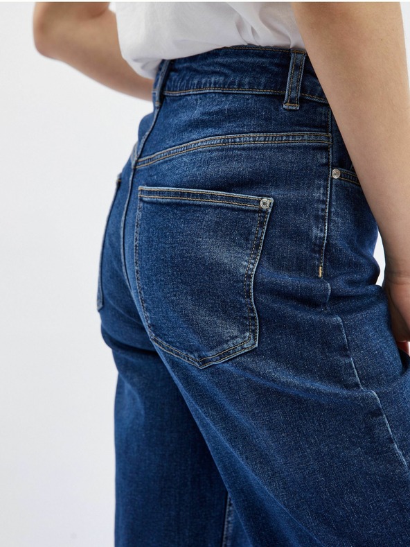 Orsay Тъмносини дамски къси flared fit дънки ORSAY