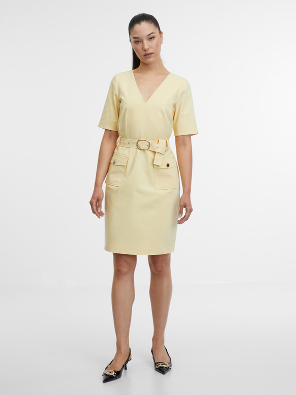 Orsay Жълта дамска рокля ORSAY