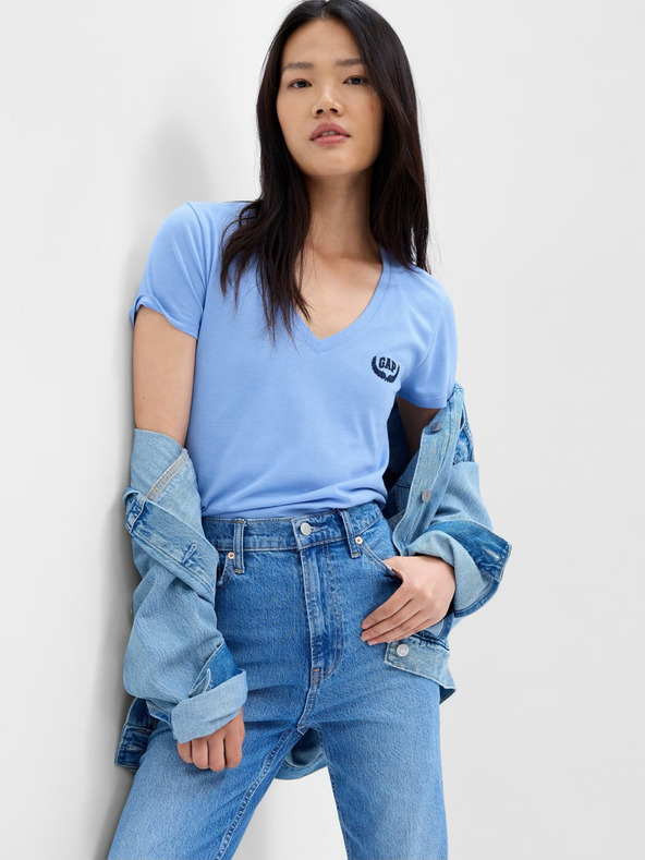 GAP Тениска с V-образно деколте GAP