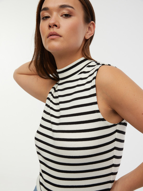 Orsay Черно-бял дамски топ на райе ORSAY