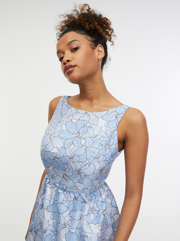 Orsay Светлосиня дамска рокля на цветя ORSAY