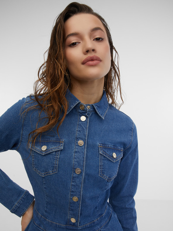 Orsay Синя дамска дънкова рокля ORSAY