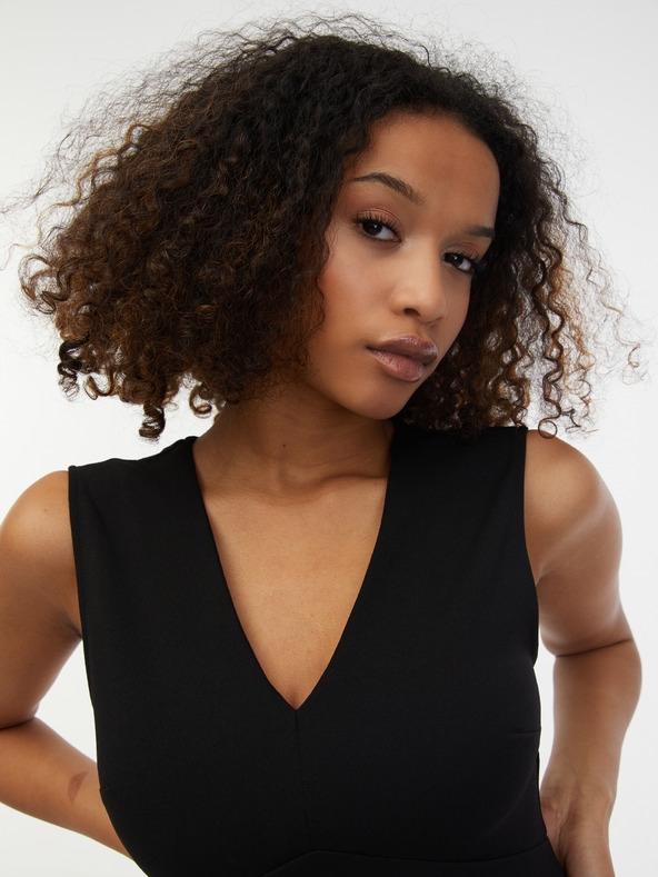 Orsay Черна дамска рокля по тялото ORSAY